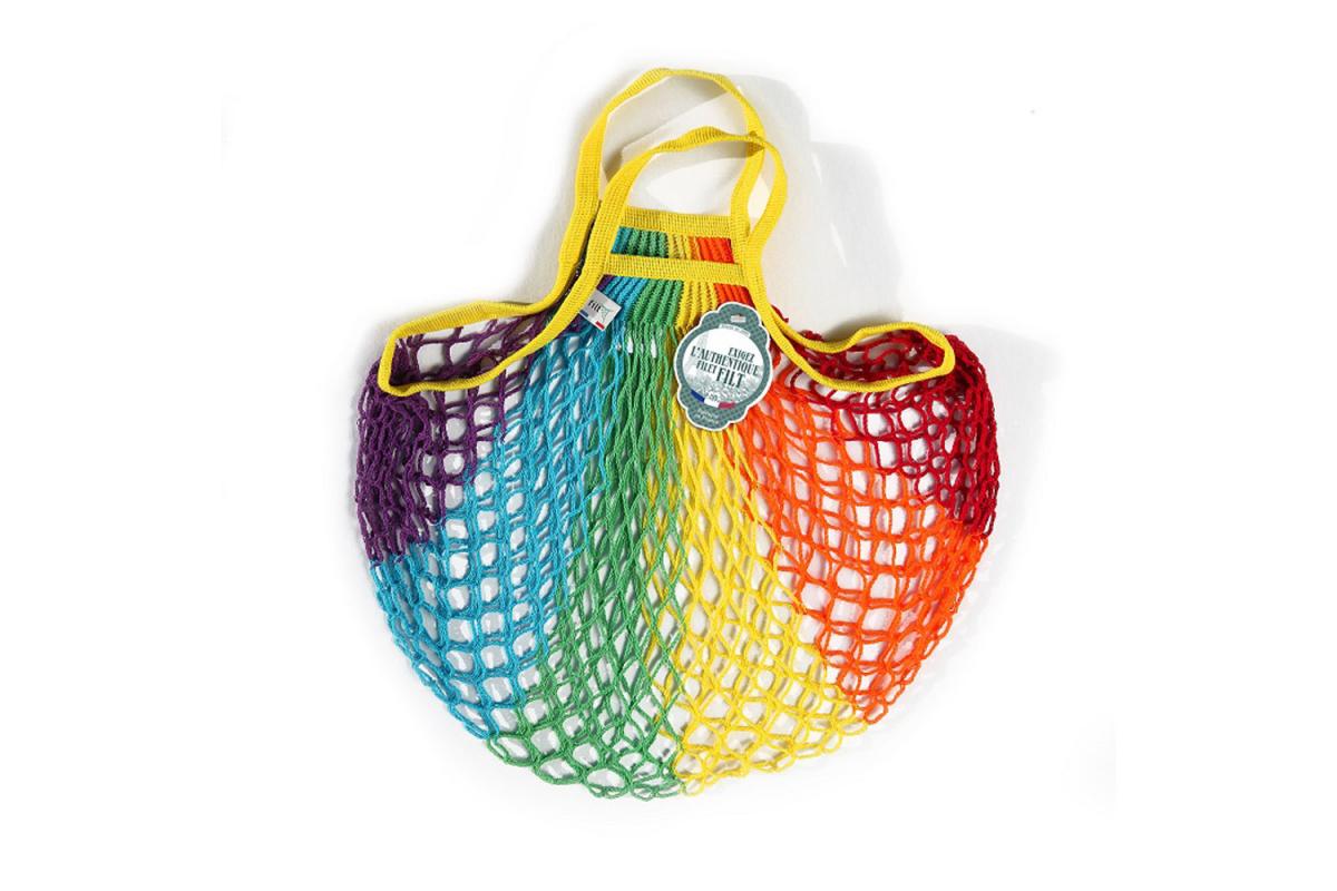 Regenbogen Netztasche von Filt