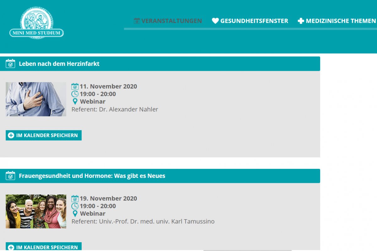 Screenshot minimed.at