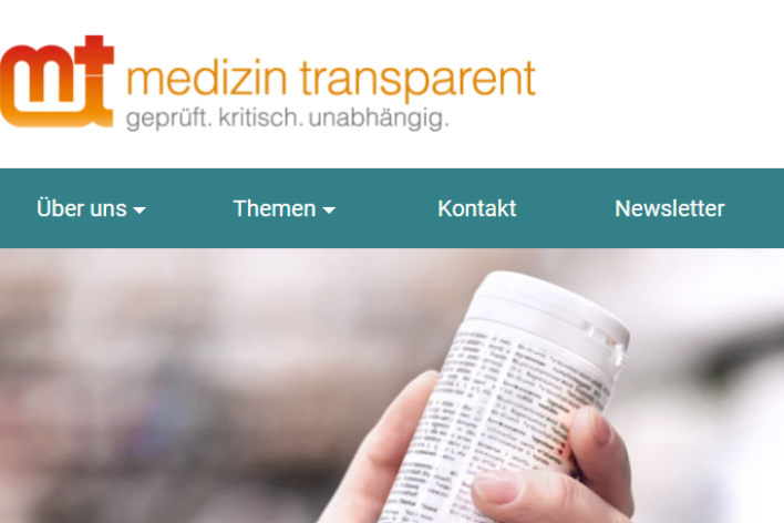 Screenshot von medizin-transparent.at