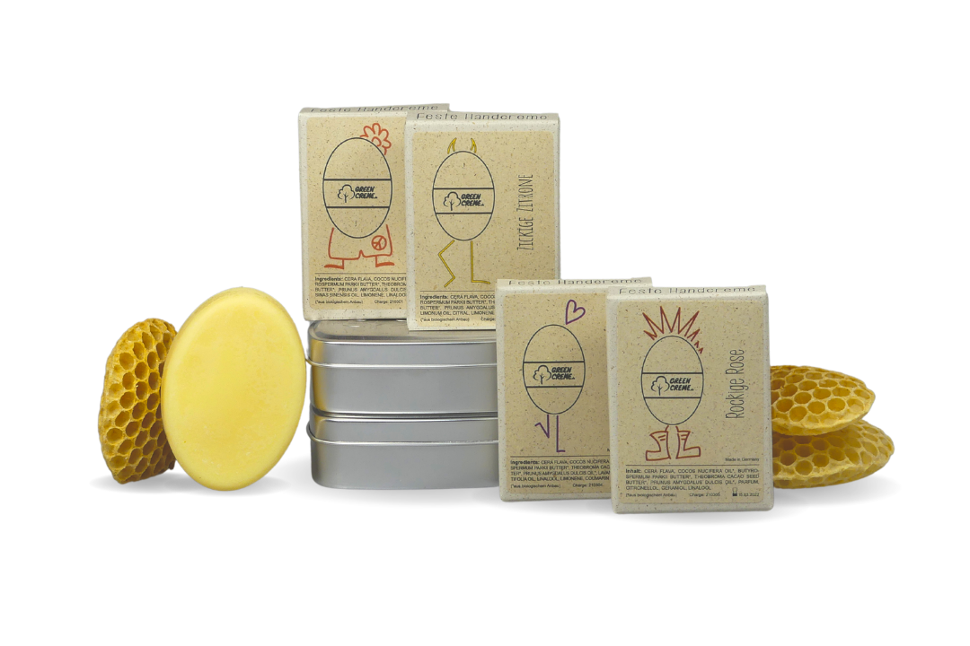 GreenCreme Family Pack mit vier Seifen und zwei Dosen