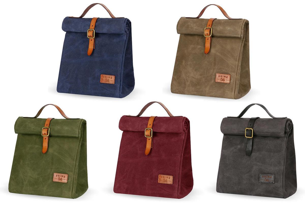 Primecuts Isoliertaschen aus gewachster Baumwolle in fünf verschiedenen Farben 