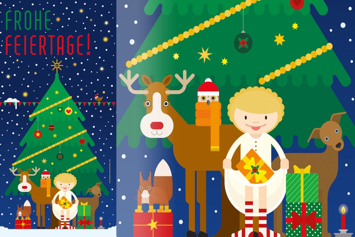 Weihnachtliche Illustration von Rike Hofmann