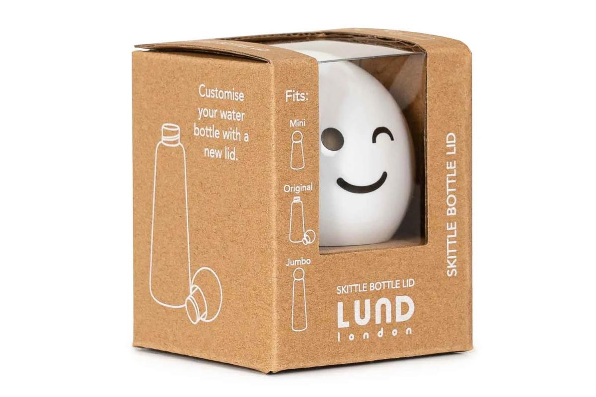 Verschluss für Skittle Bottle von Lund London mit Zwinker-Smiley-Motiv