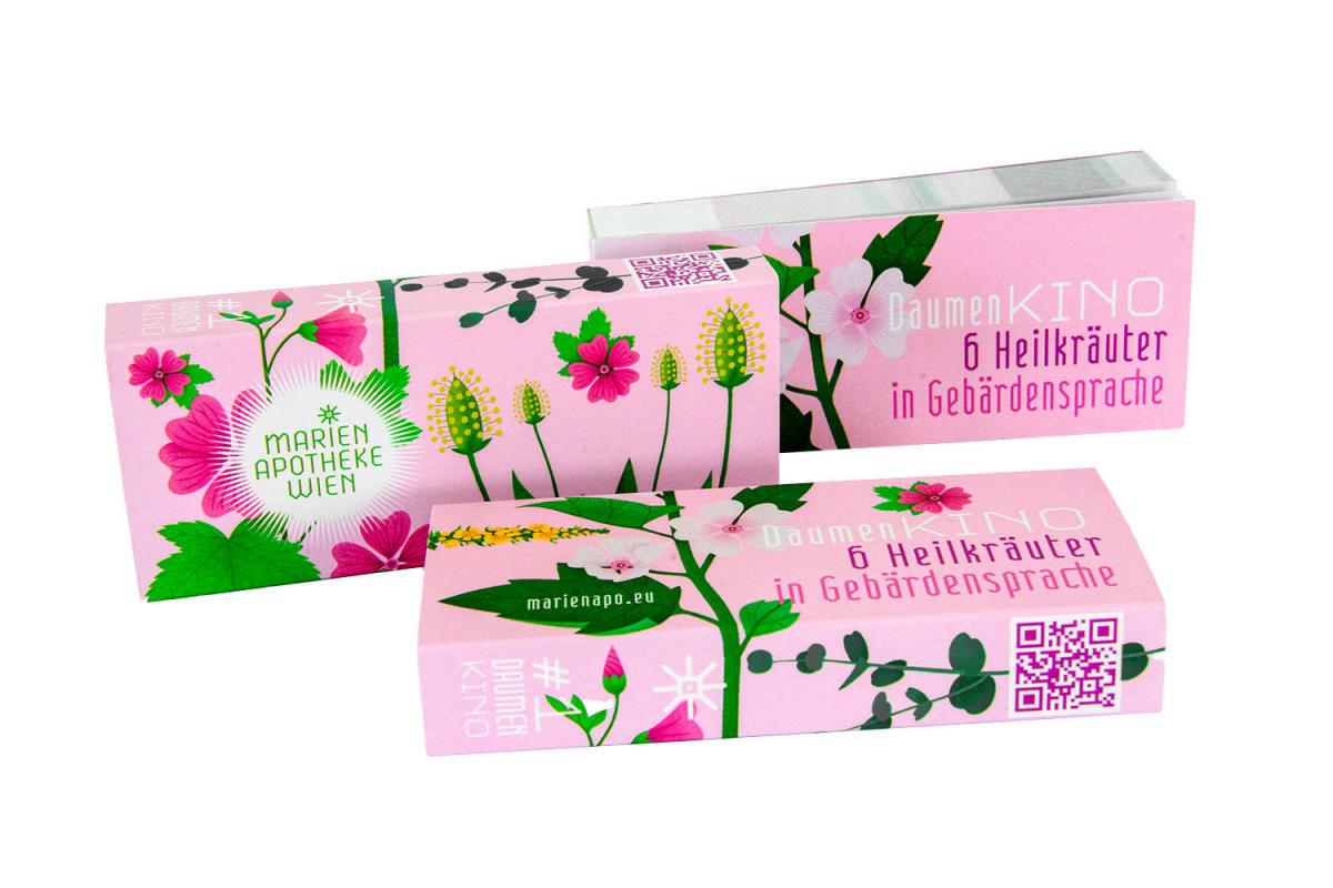 Daumenkino mit Heilpflanzen-Gebärden der Marien Apotheke Wien